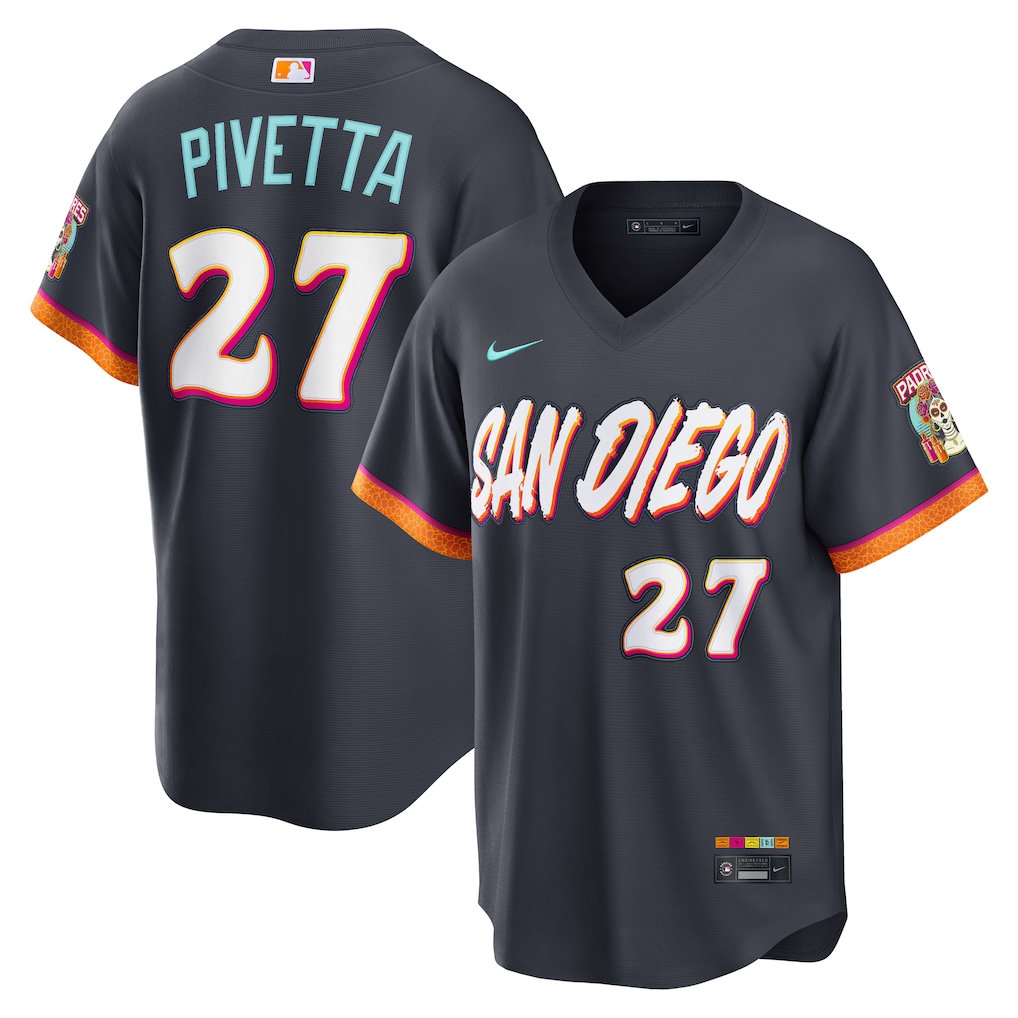 Men San Diego Padres #27 Nick Pivetta Nike Obsidian 2026 City Connect Stadium Jersey